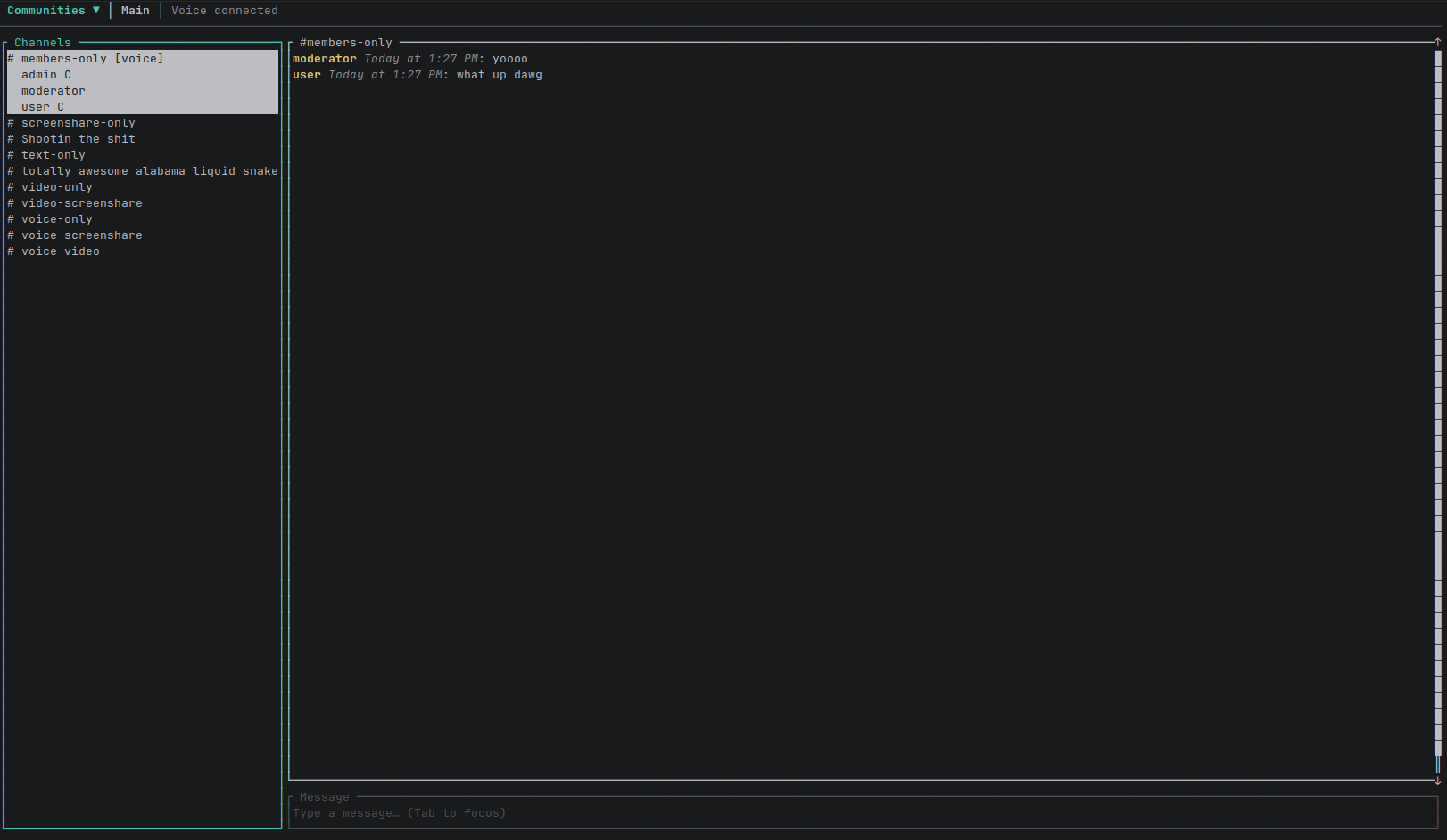 Refrain terminal UI